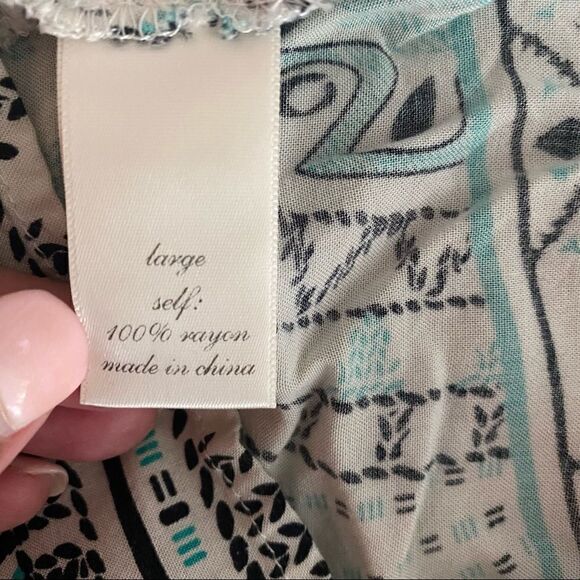 Miami Boho Cami Camisole White Black Turquoise L - Picture 6 of 6